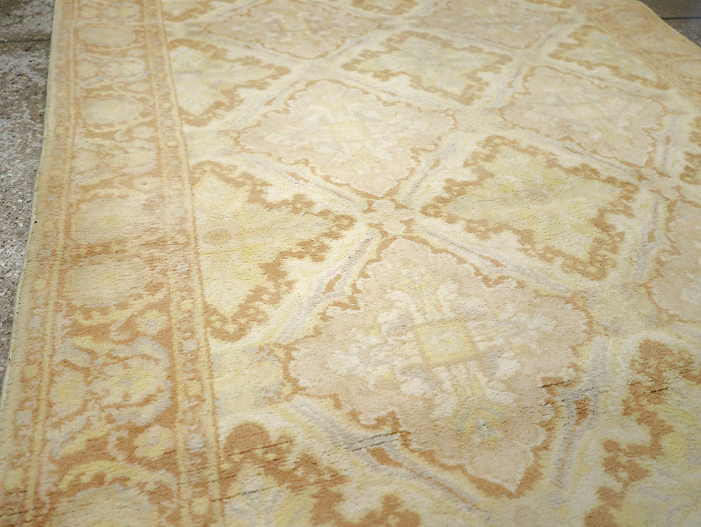 Vintage Indian Cotton Agra Rug, No.22940 - Staging