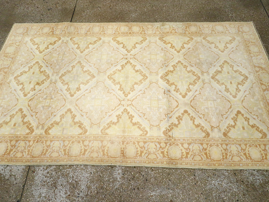 Vintage Indian Cotton Agra Rug, No.22940 - Staging