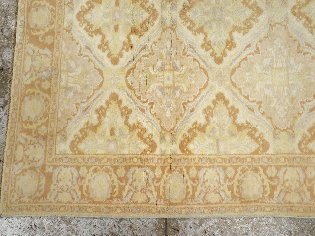 Vintage Indian Cotton Agra Rug, No.22940 - Staging