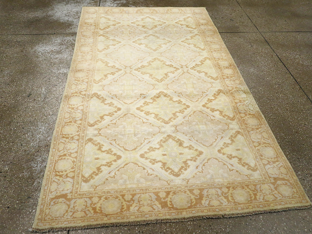 Vintage Indian Cotton Agra Rug, No.22940 - Staging