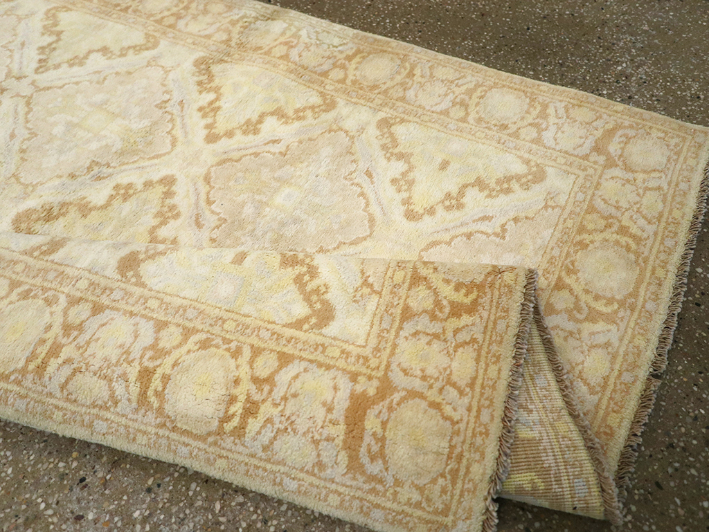 Vintage Indian Cotton Agra Rug, No.22940 - Staging