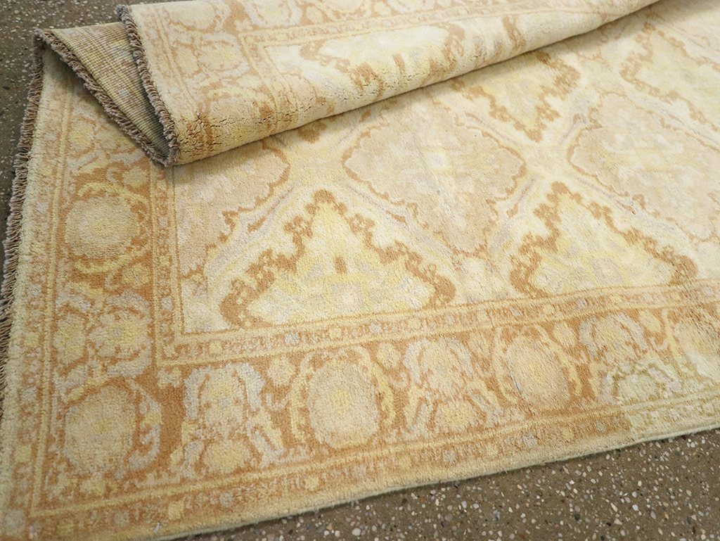 Vintage Indian Cotton Agra Rug, No.22940 - Staging