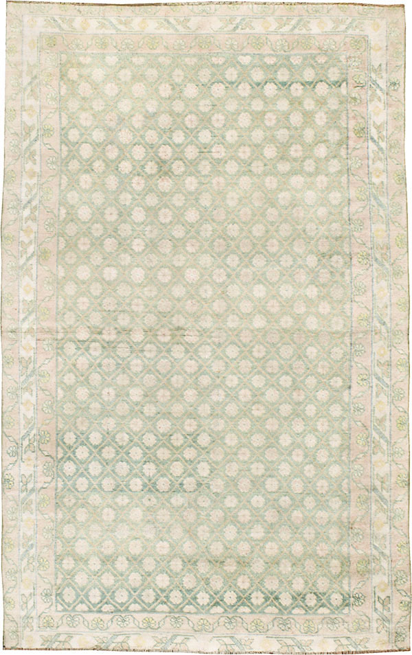 Vintage Indian Cotton Agra Rug, No.22942 - Staging