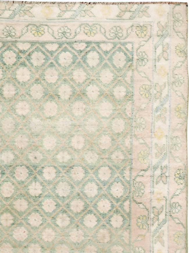 Vintage Indian Cotton Agra Rug, No.22942 - Staging