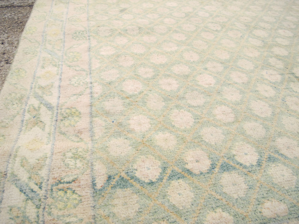 Vintage Indian Cotton Agra Rug, No.22942 - Staging