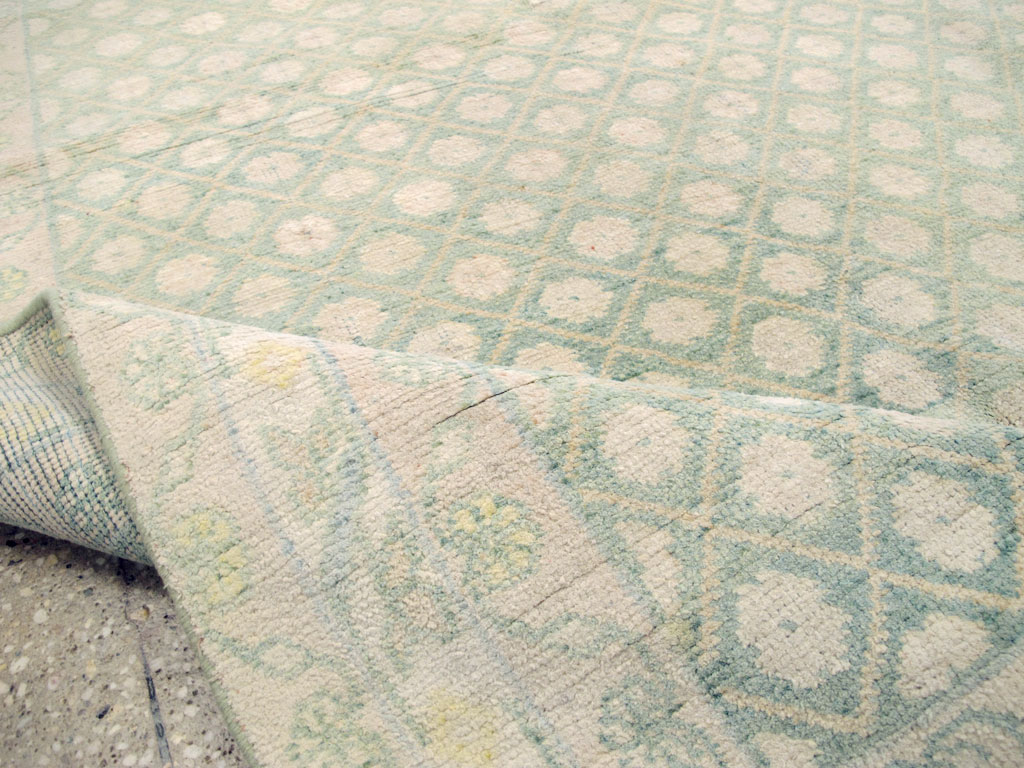 Vintage Indian Cotton Agra Rug, No.22942 - Staging