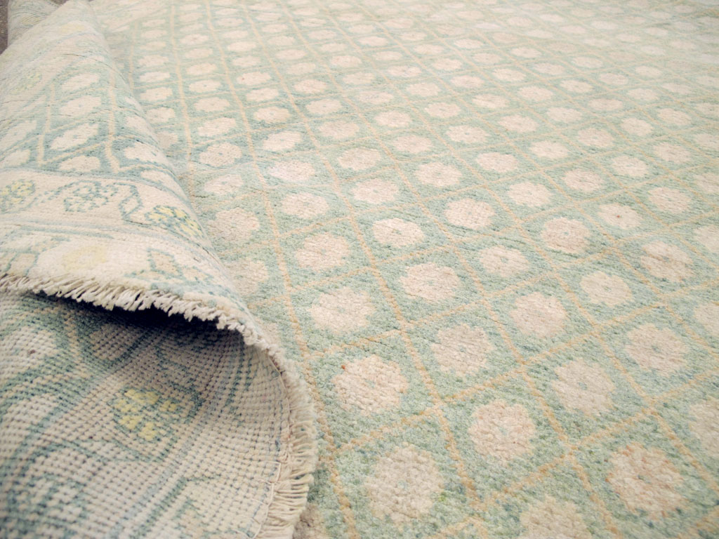 Vintage Indian Cotton Agra Rug, No.22942 - Staging