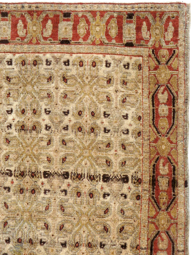 Antique Persian Senneh Malayer Rug, No.22945 - Staging
