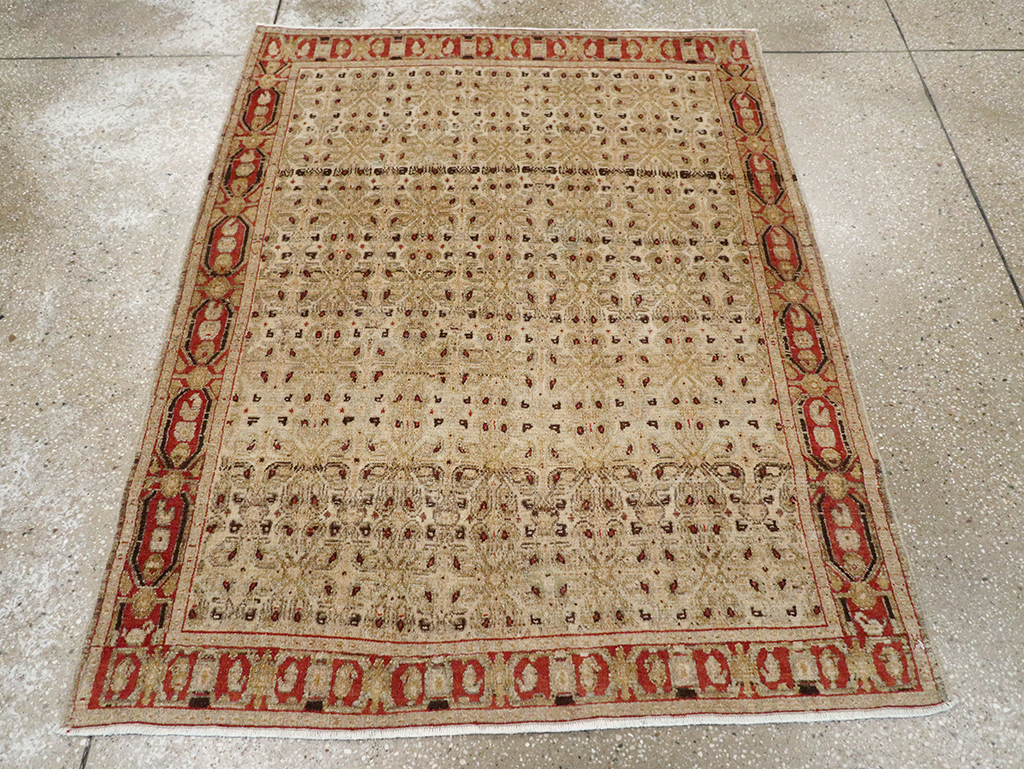 Antique Persian Senneh Malayer Rug, No.22945 - Staging