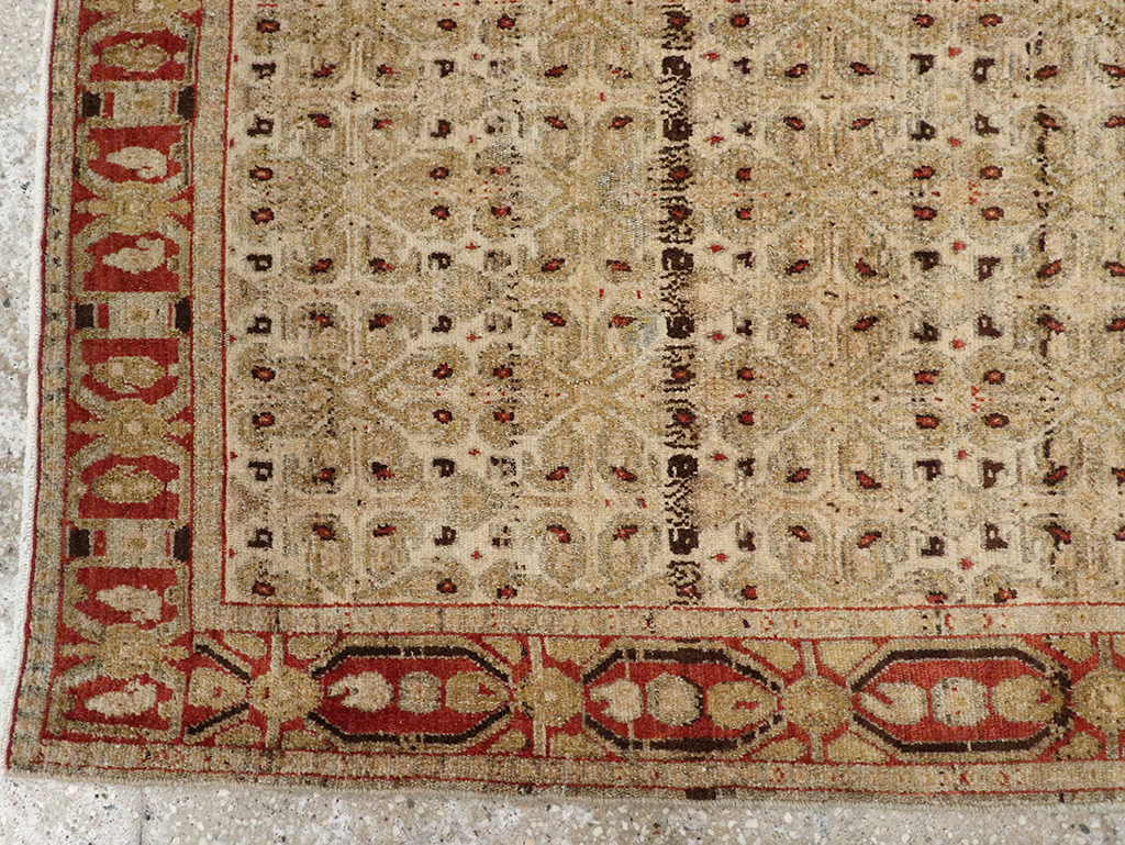 Antique Persian Senneh Malayer Rug, No.22945 - Staging