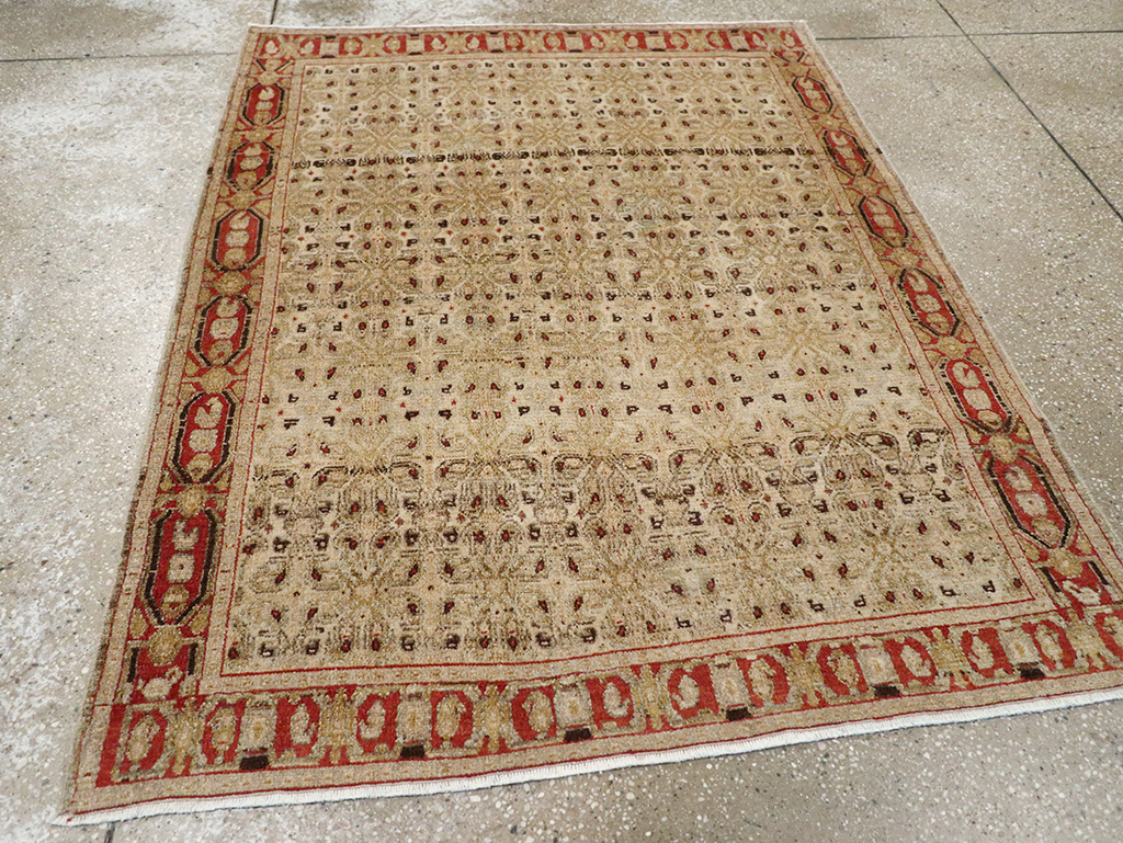 Antique Persian Senneh Malayer Rug, No.22945 - Staging