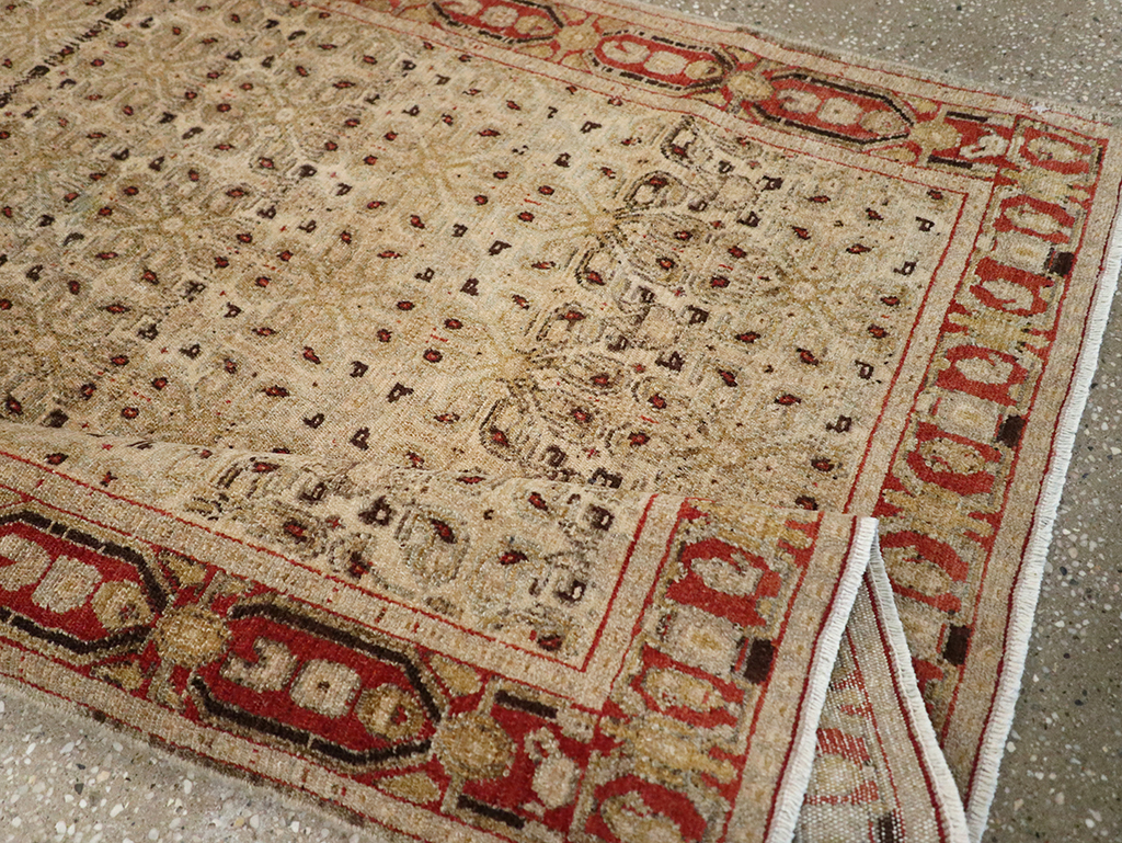 Antique Persian Senneh Malayer Rug, No.22945 - Staging