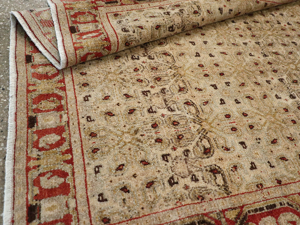 Antique Persian Senneh Malayer Rug, No.22945 - Staging