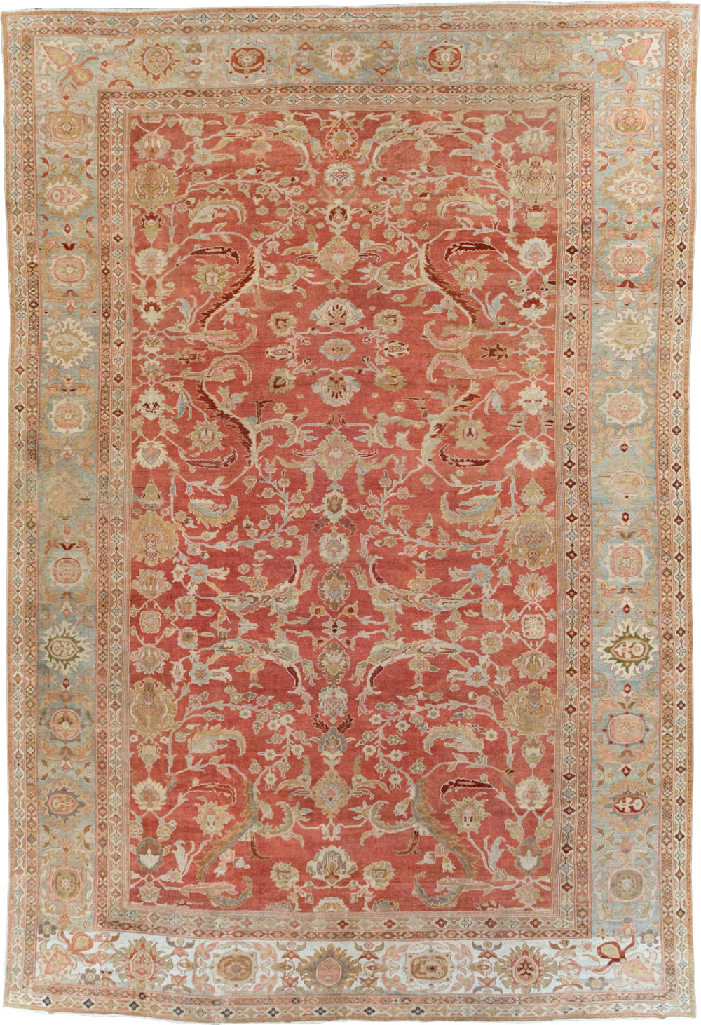 Antique Persian Sultanabad Carpet, No.22950 - Staging