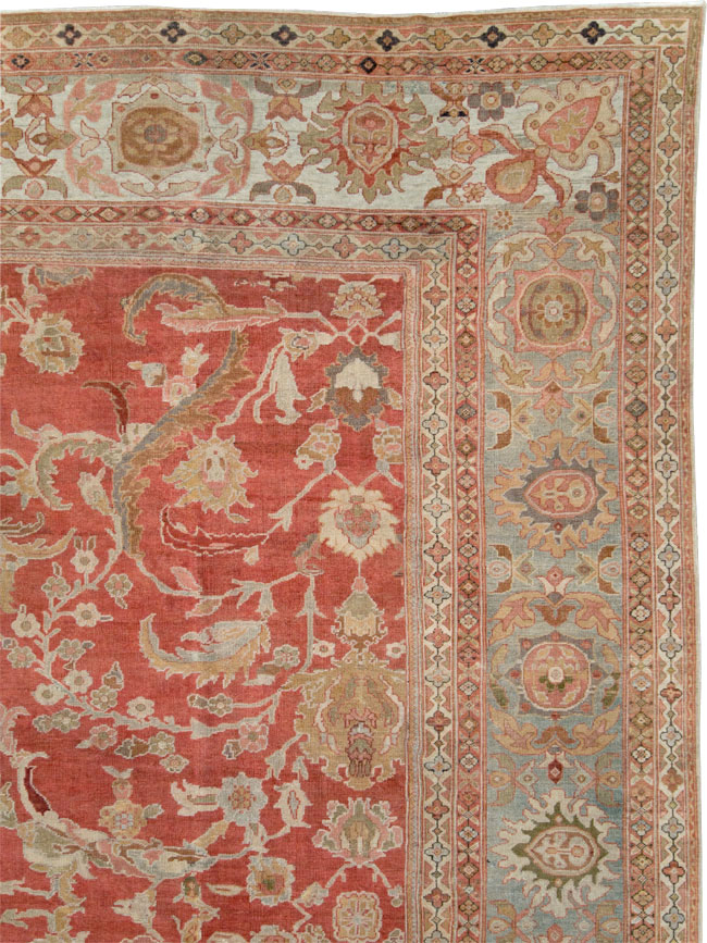 Antique Persian Sultanabad Carpet, No.22950 - Staging