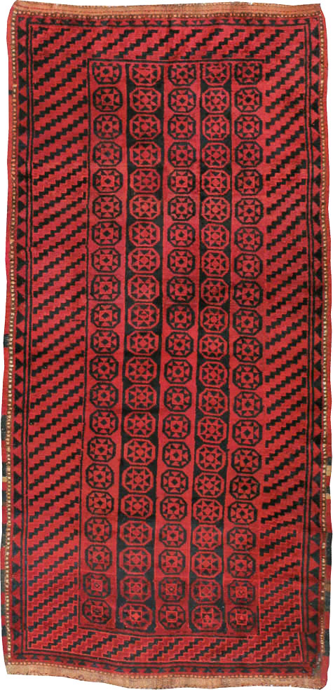 Antique East Turkestan Kirghiz Carpet, No.22958 - Staging