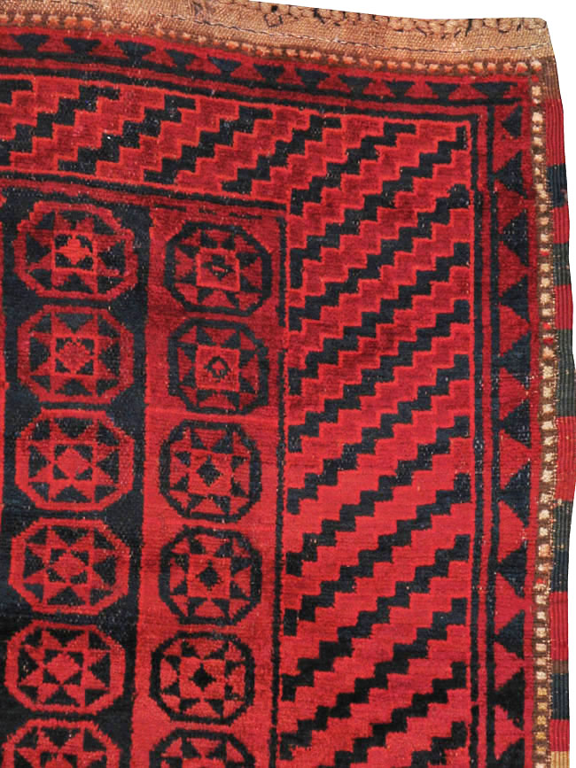 Antique East Turkestan Kirghiz Carpet, No.22958 - Staging