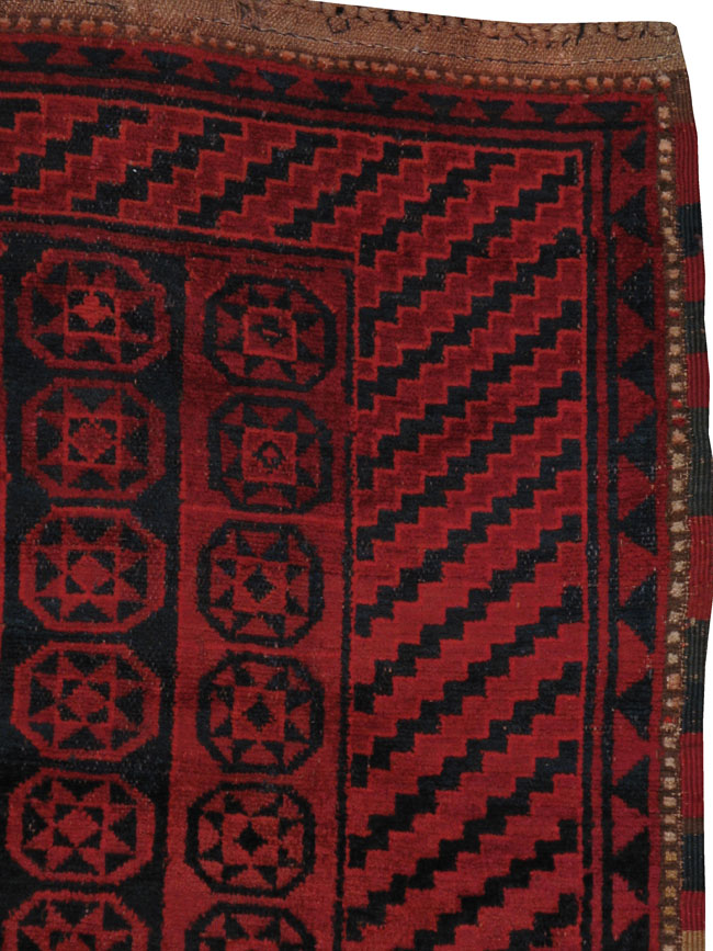 Antique East Turkestan Kirghiz Carpet, No.22958 - Staging