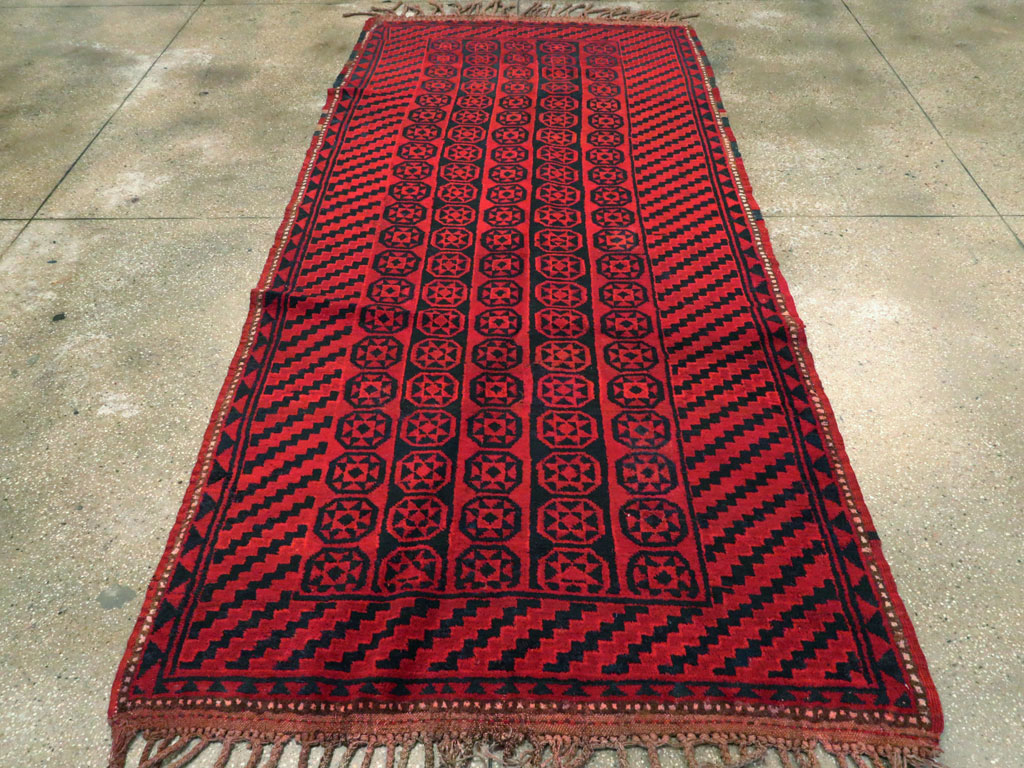 Antique East Turkestan Kirghiz Carpet, No.22958 - Staging