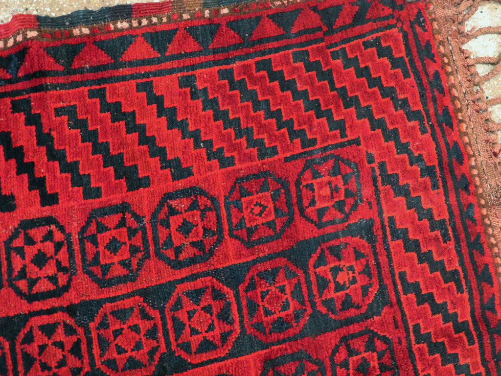 Antique East Turkestan Kirghiz Carpet, No.22958 - Staging