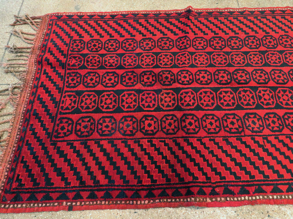 Antique East Turkestan Kirghiz Carpet, No.22958 - Staging