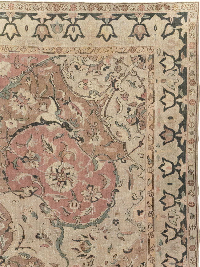 Vintage Indian Lahore Room Size Carpet, No.22965 - Staging