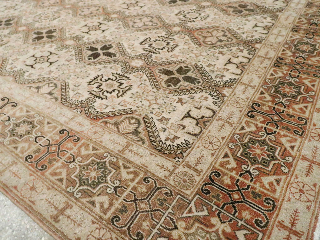 Vintage Persian Quom Room Size Carpet, No.22967 - Staging