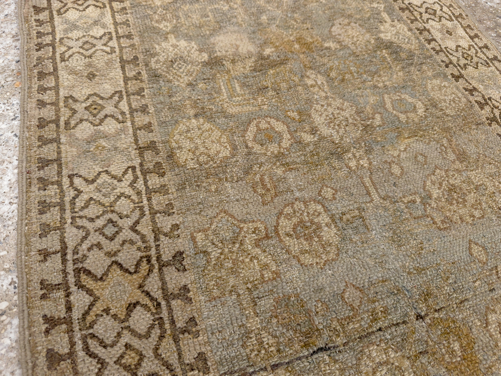 Antique Persian Bibikabad Throw Rug, No.22969 - Staging