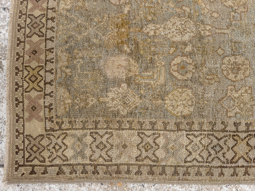Antique Persian Bibikabad Throw Rug, No.22969 - Staging