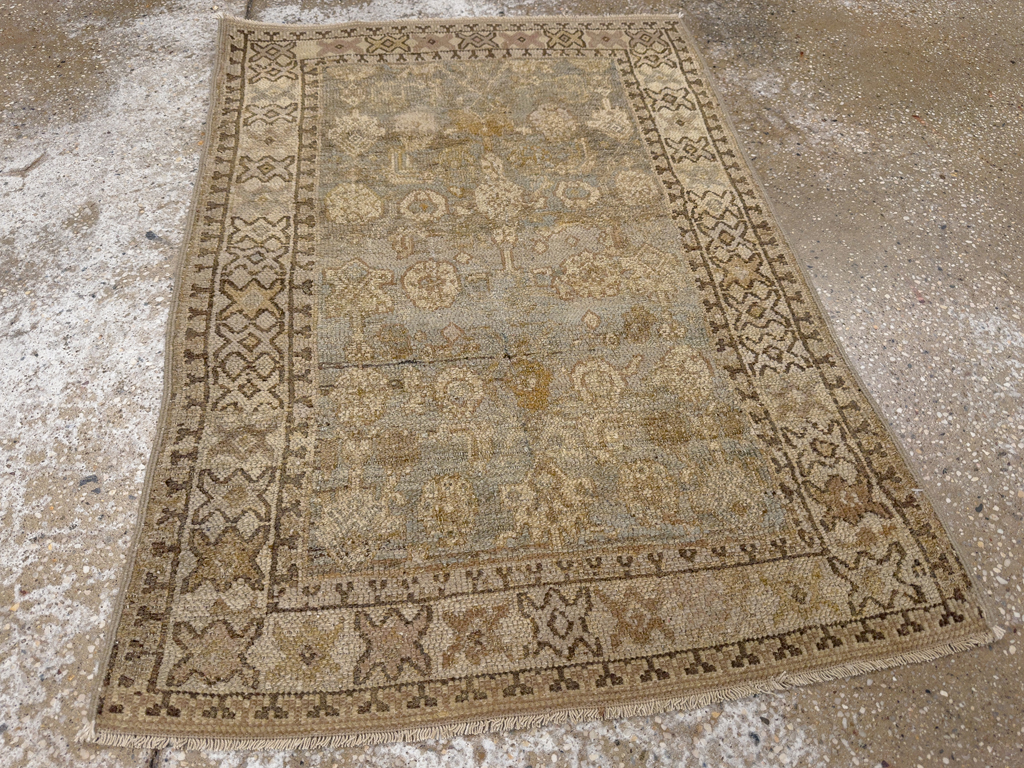 Antique Persian Bibikabad Throw Rug, No.22969 - Staging