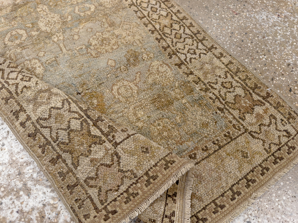 Antique Persian Bibikabad Throw Rug, No.22969 - Staging