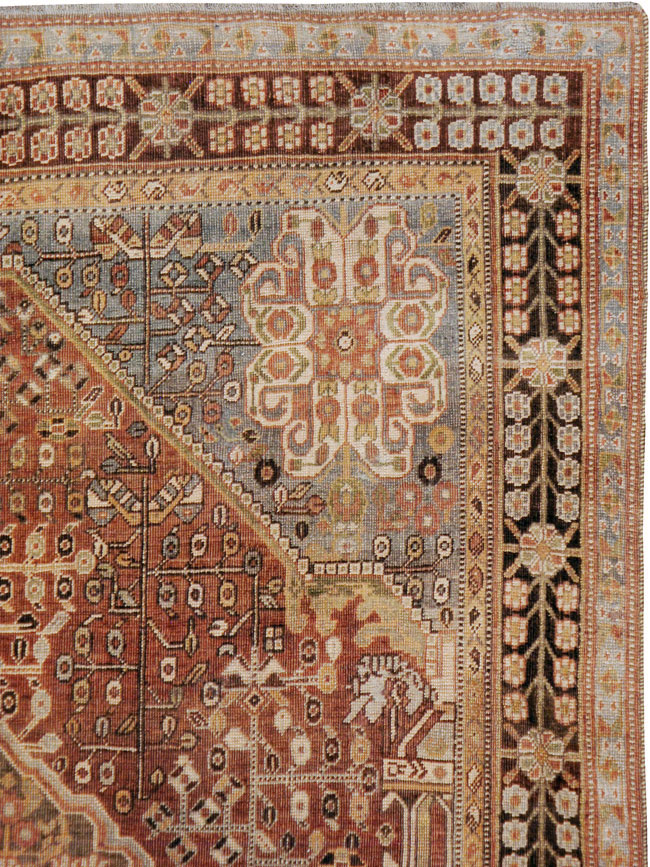 Vintage Persian Shiraz Rug, No.22980 - Staging