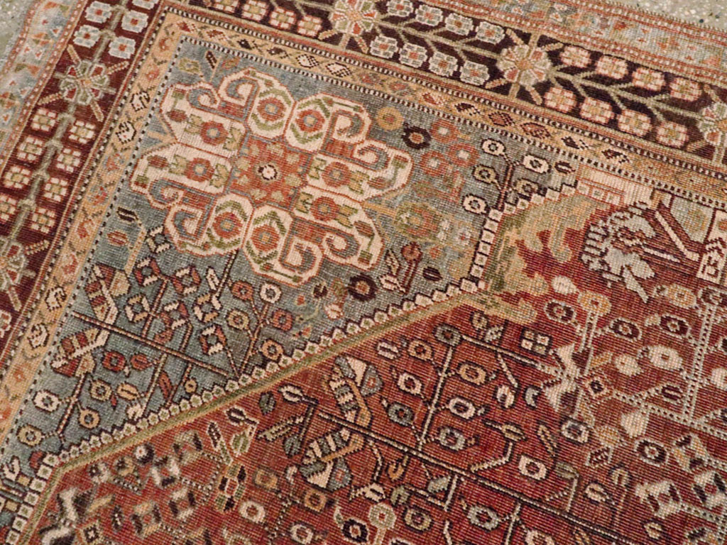 Vintage Persian Shiraz Rug, No.22980 - Staging