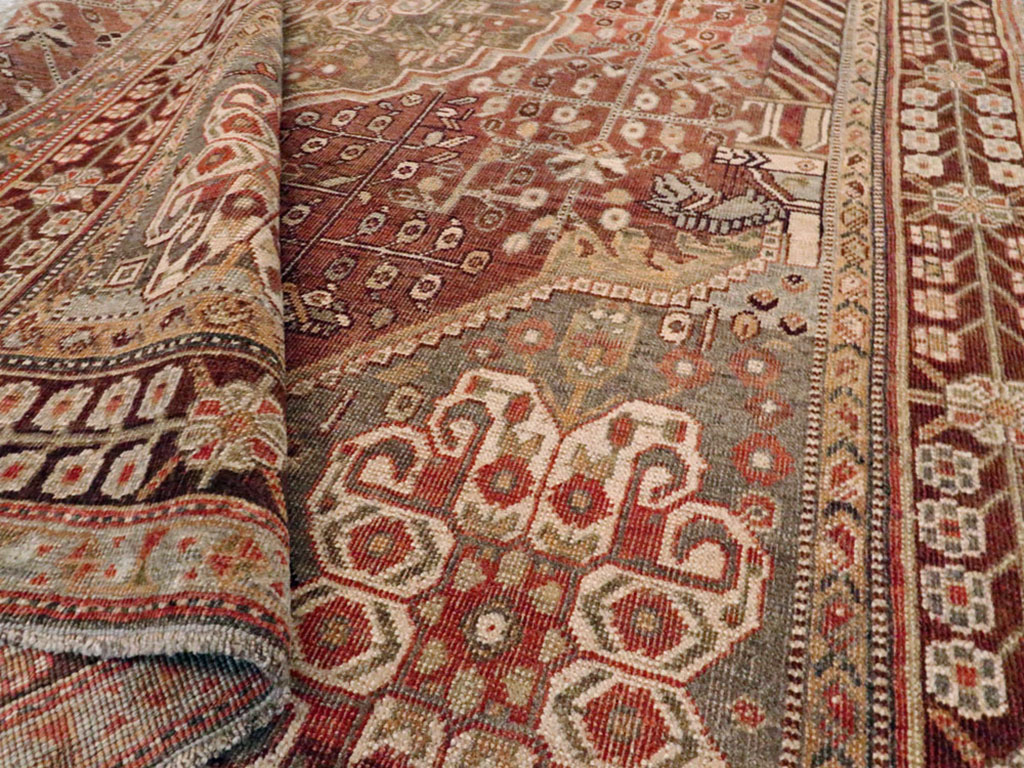 Vintage Persian Shiraz Rug, No.22980 - Staging