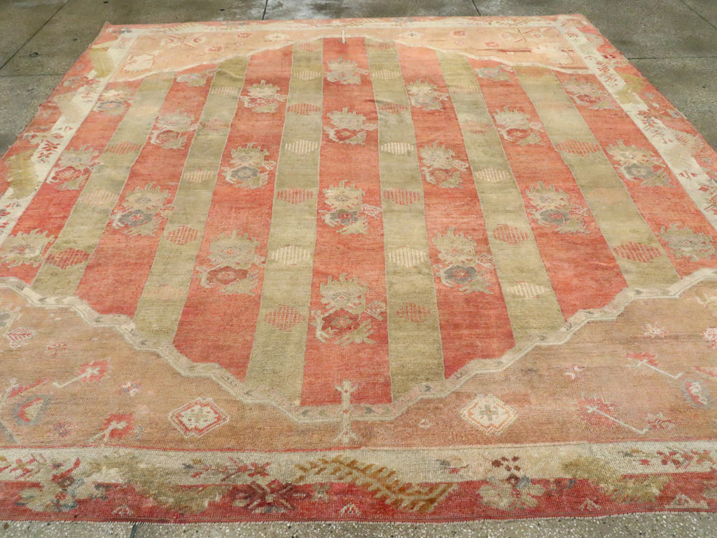 Vintage Turkish Oushak Large Room Size Carpet, No.23011 - Staging