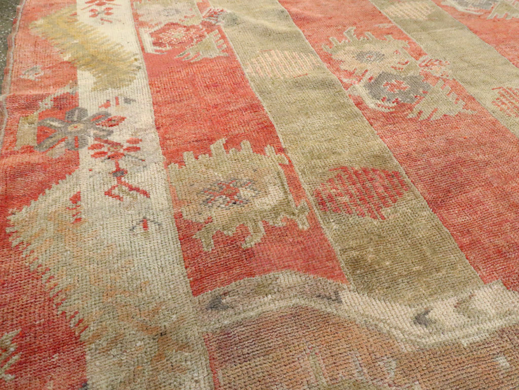 Vintage Turkish Oushak Large Room Size Carpet, No.23011 - Staging