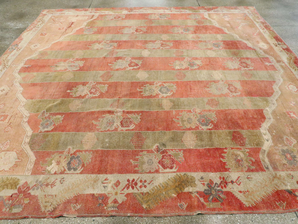Vintage Turkish Oushak Large Room Size Carpet, No.23011 - Staging