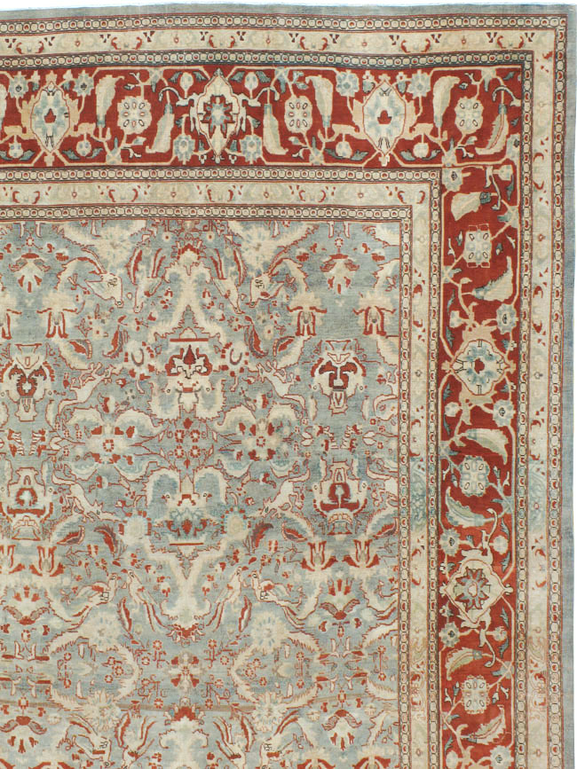 Antique Persian Tabriz Carpet, No.23014 - Staging