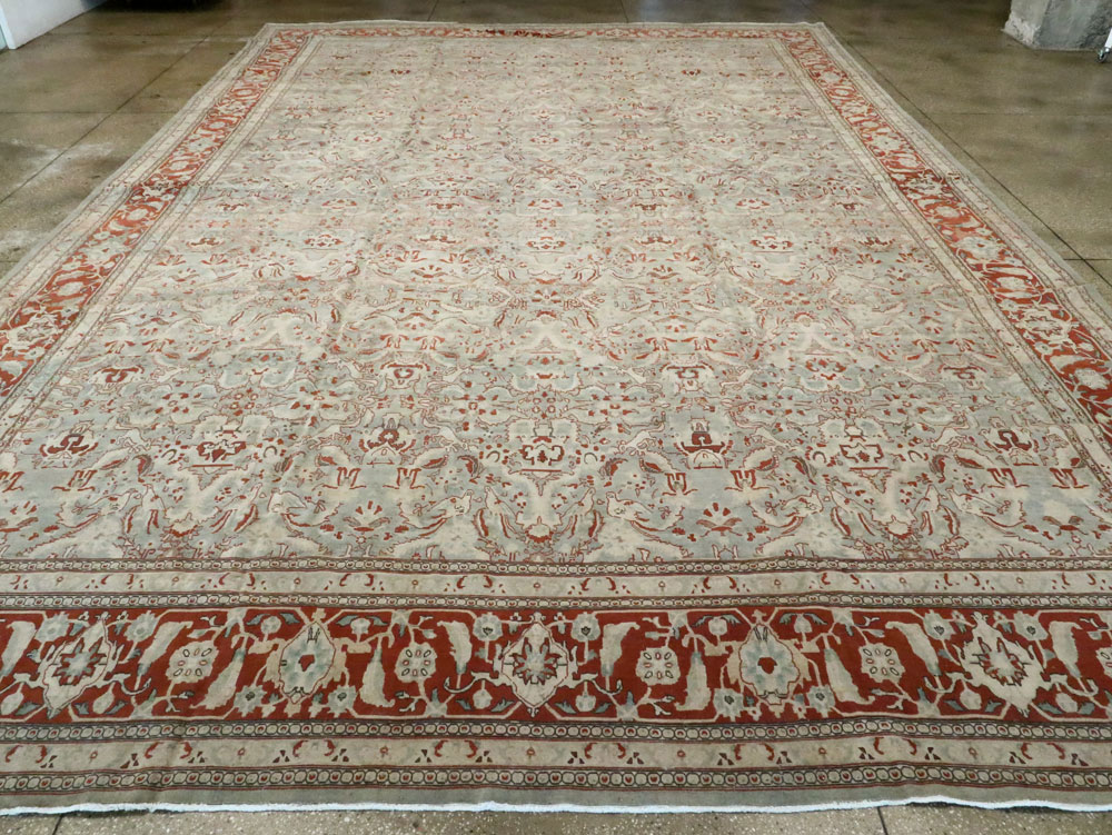 Antique Persian Tabriz Carpet, No.23014 - Staging