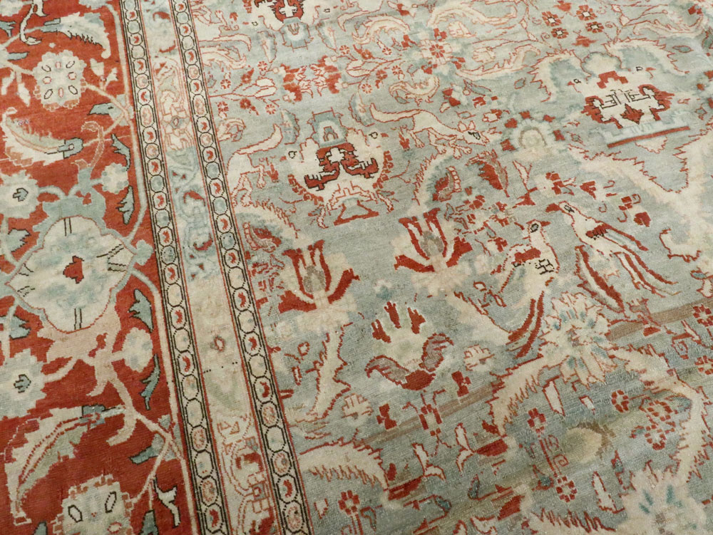 Antique Persian Tabriz Carpet, No.23014 - Staging