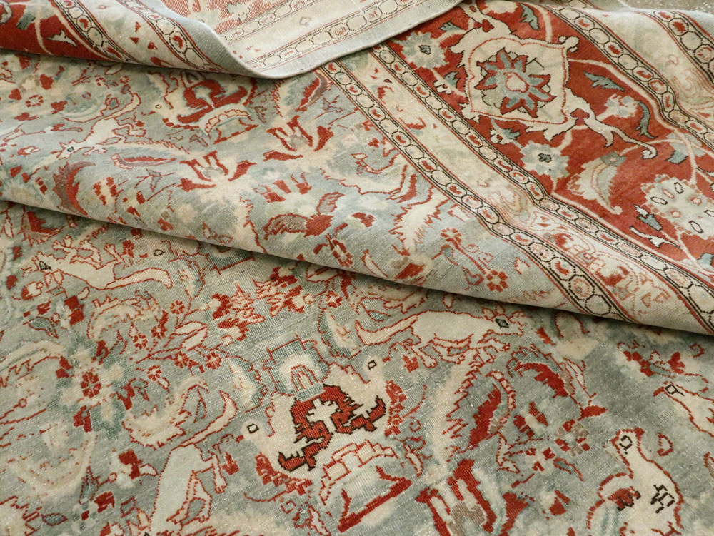 Antique Persian Tabriz Carpet, No.23014 - Staging