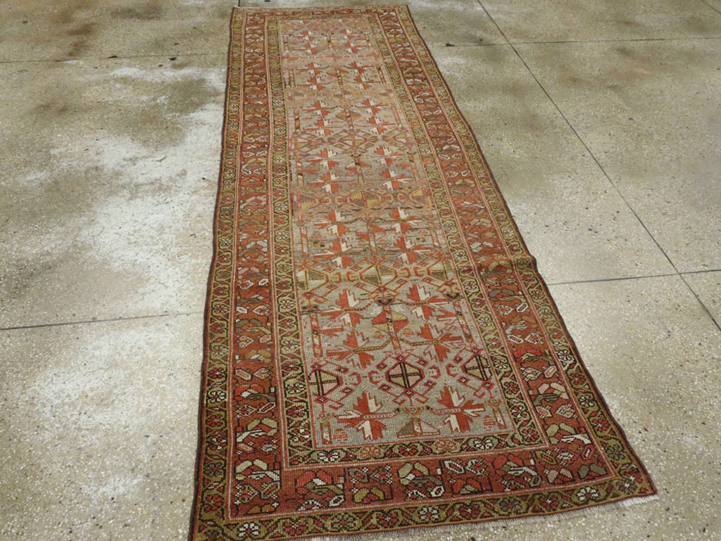 Antique Persian Kurdish Runner, No.23043 - Staging