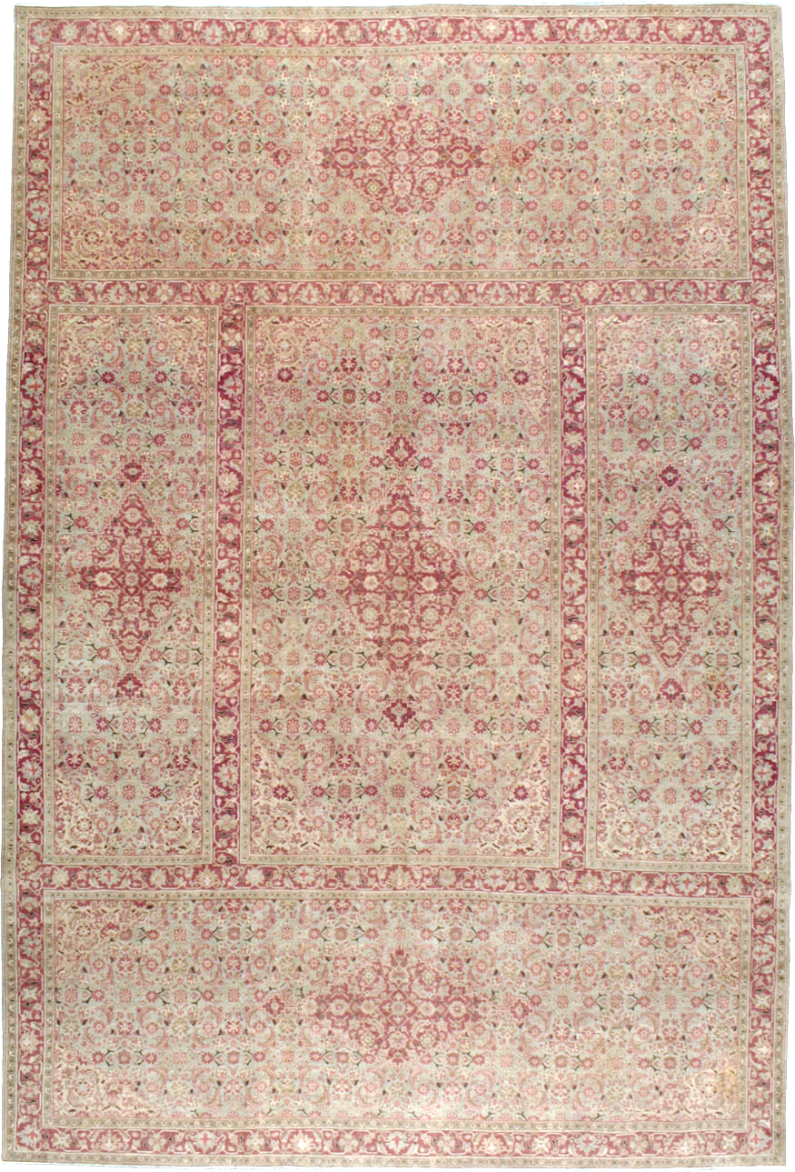 Antique Persian Tabriz Carpet, No.23047 - Staging