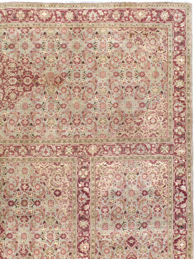 Antique Persian Tabriz Carpet, No.23047 - Staging