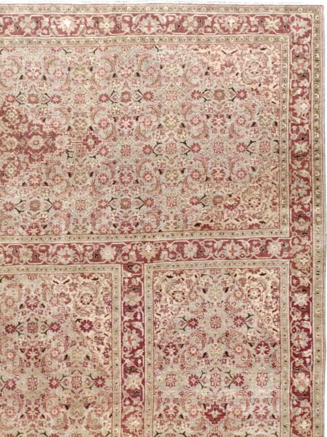 Antique Persian Tabriz Carpet, No.23047 - Staging