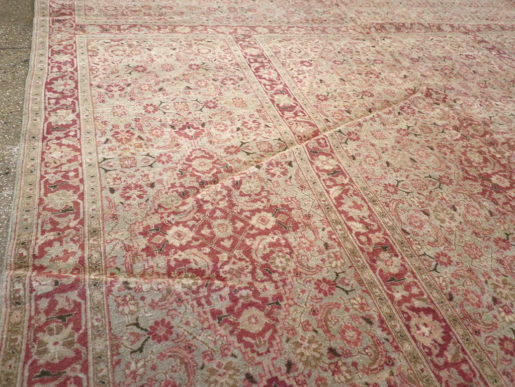 Antique Persian Tabriz Carpet, No.23047 - Staging