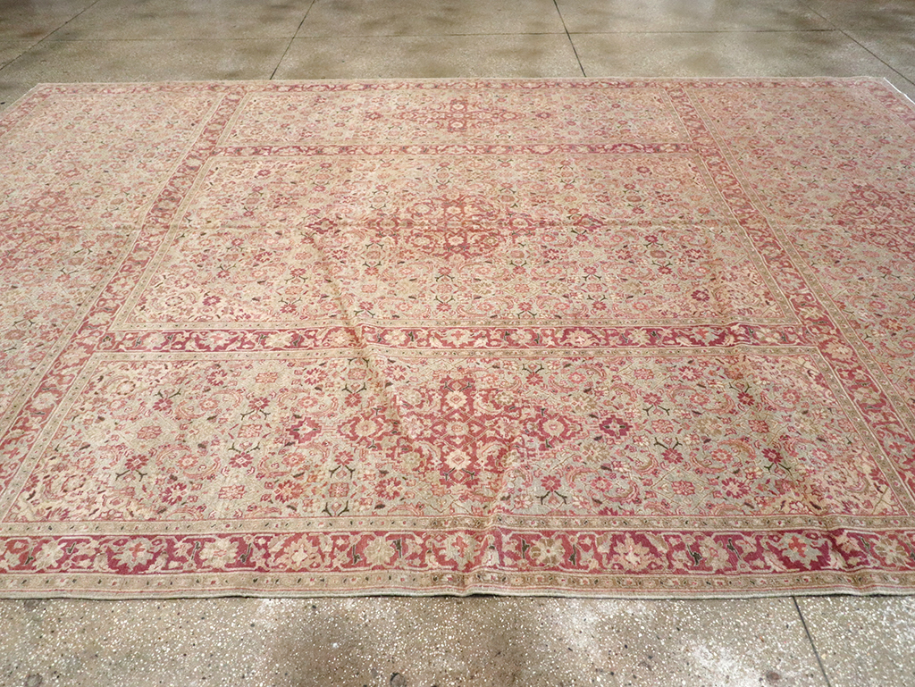 Antique Persian Tabriz Carpet, No.23047 - Staging