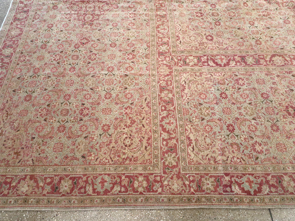 Antique Persian Tabriz Carpet, No.23047 - Staging