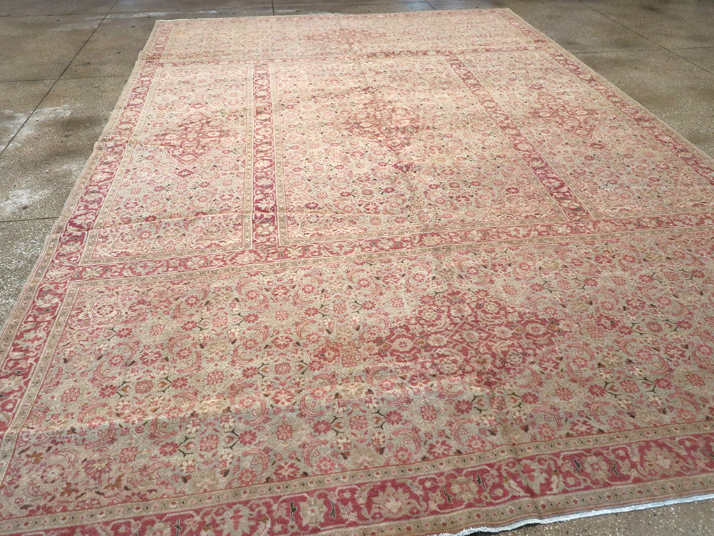Antique Persian Tabriz Carpet, No.23047 - Staging