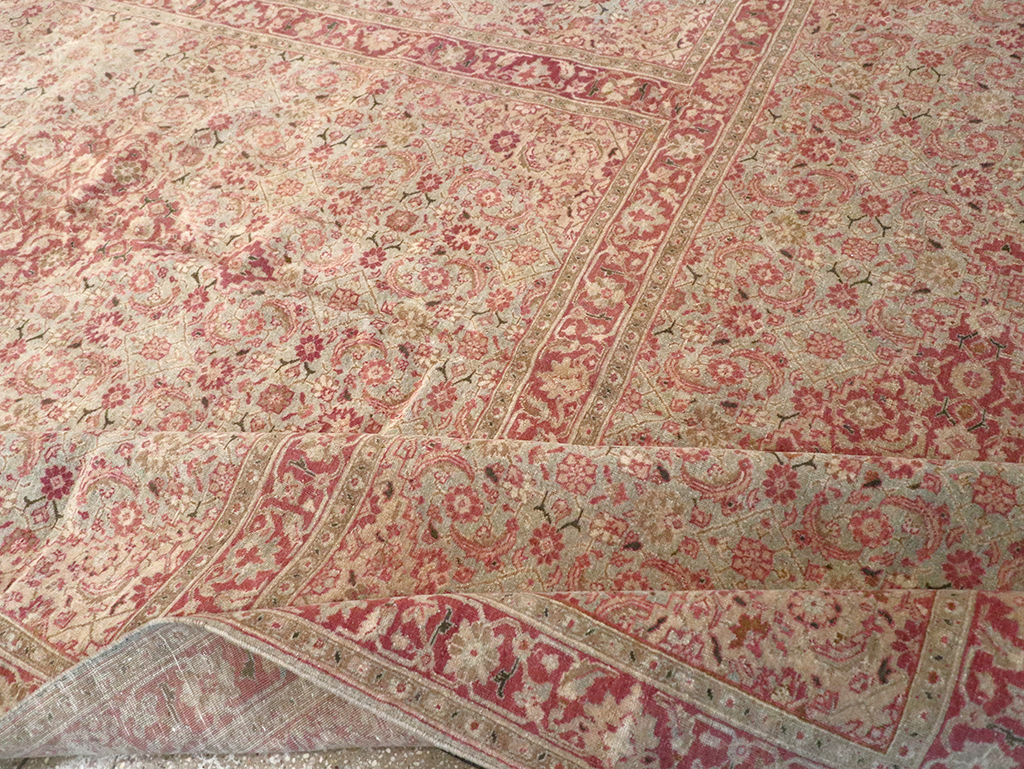 Antique Persian Tabriz Carpet, No.23047 - Staging